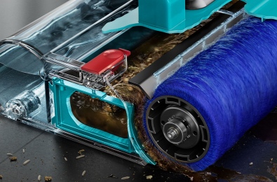 Моет твердые напольные покрытия чистой водой от начала до конца.