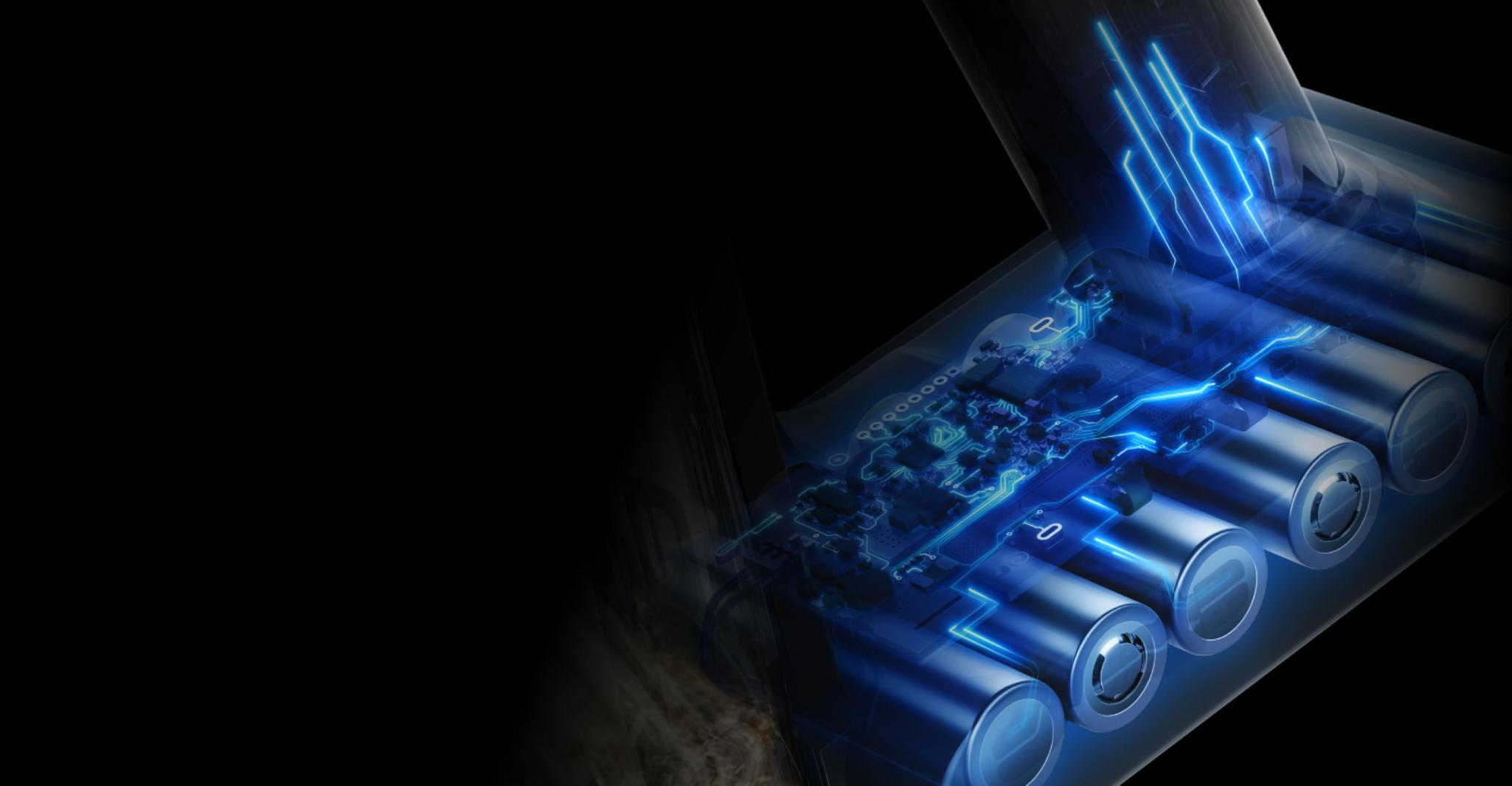 До 40 минут работы без потери мощности всасывания